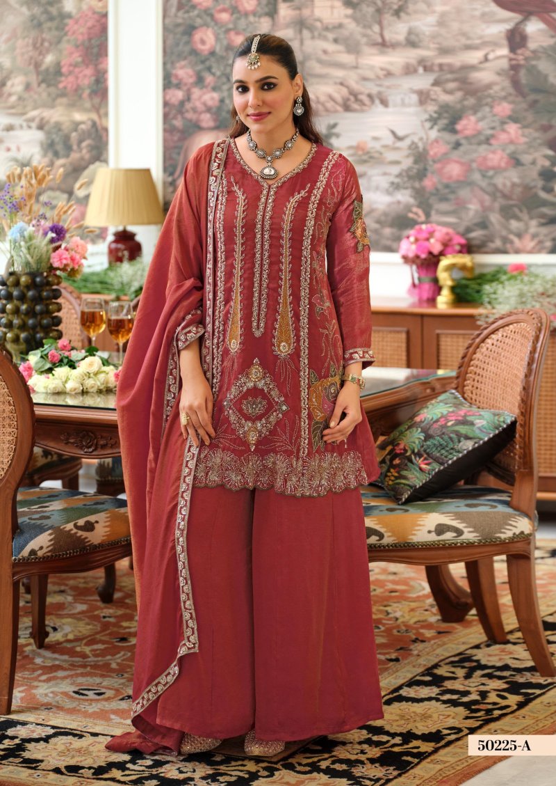 D 50225 By Zaveri Viscose Simar Beats Readymade Suits 